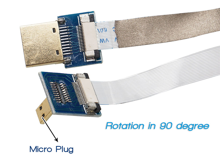 FPV Super Soft HDMI Cable 30CM (Micro Interface to Standard Interface)