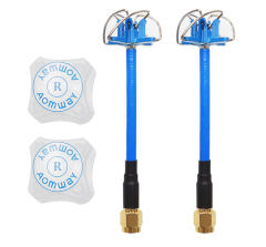 Aomway 5.8G 3DBi 4 Leaf Clover Antenna with Protection Cover 2 PCS (RHCP)