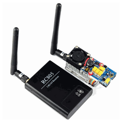 FPV 5.8G 2W 8Ch 2000mW Wireless A/V Graphic Transmission System Combo (TX+RX)