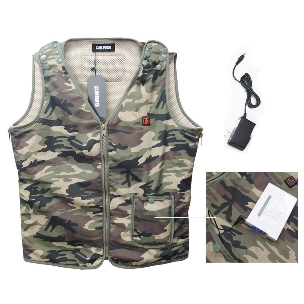 ARRIS Rechargable Battery Heated Winter Vest W/ 7.4V 6000Mah Battery (Suitable for Both Men Women and Boys)