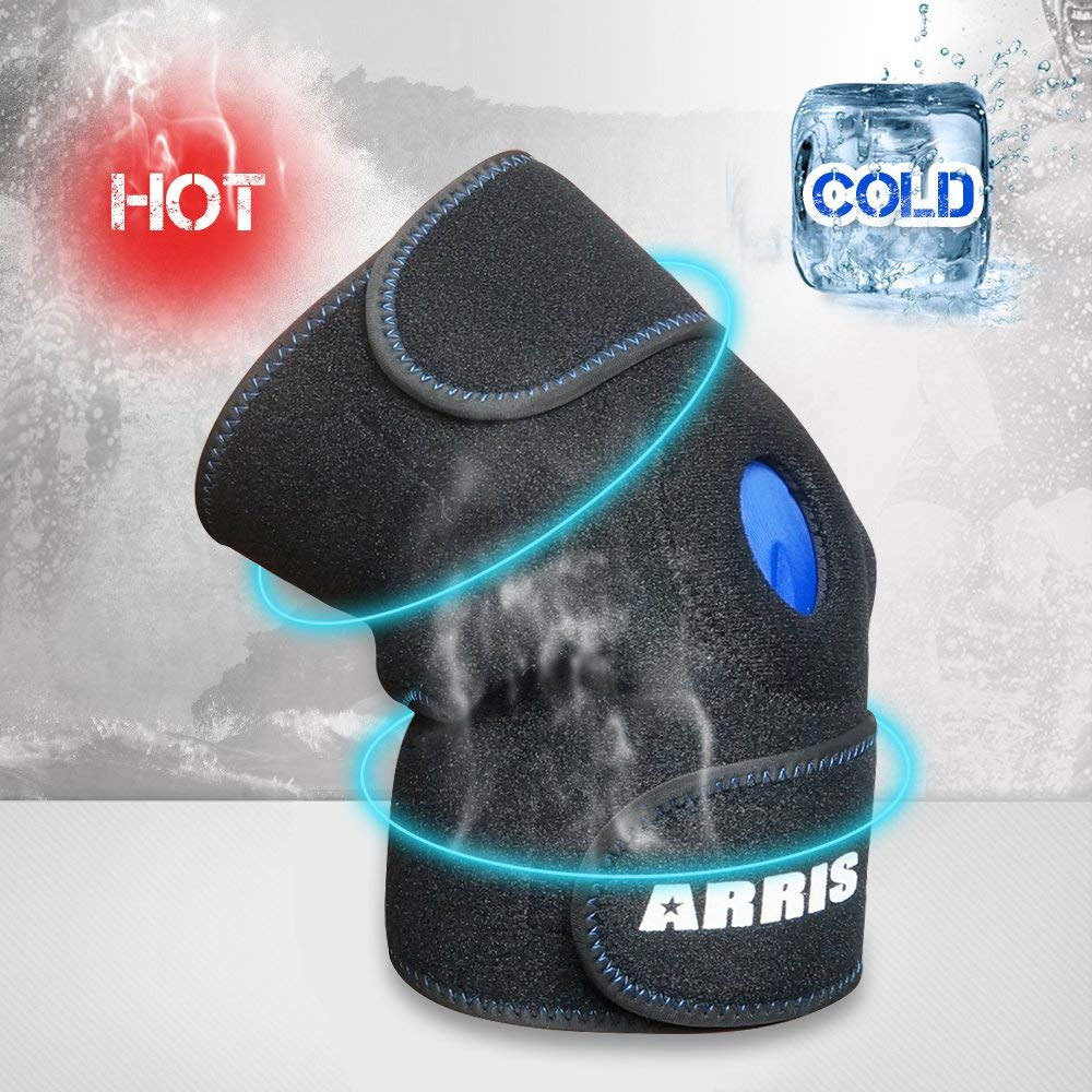 Arris Ice Pack for Knee Injuries, Reusable Hot Cold Therapy Knee Wrap Ice Knee Brace for Joint Pain