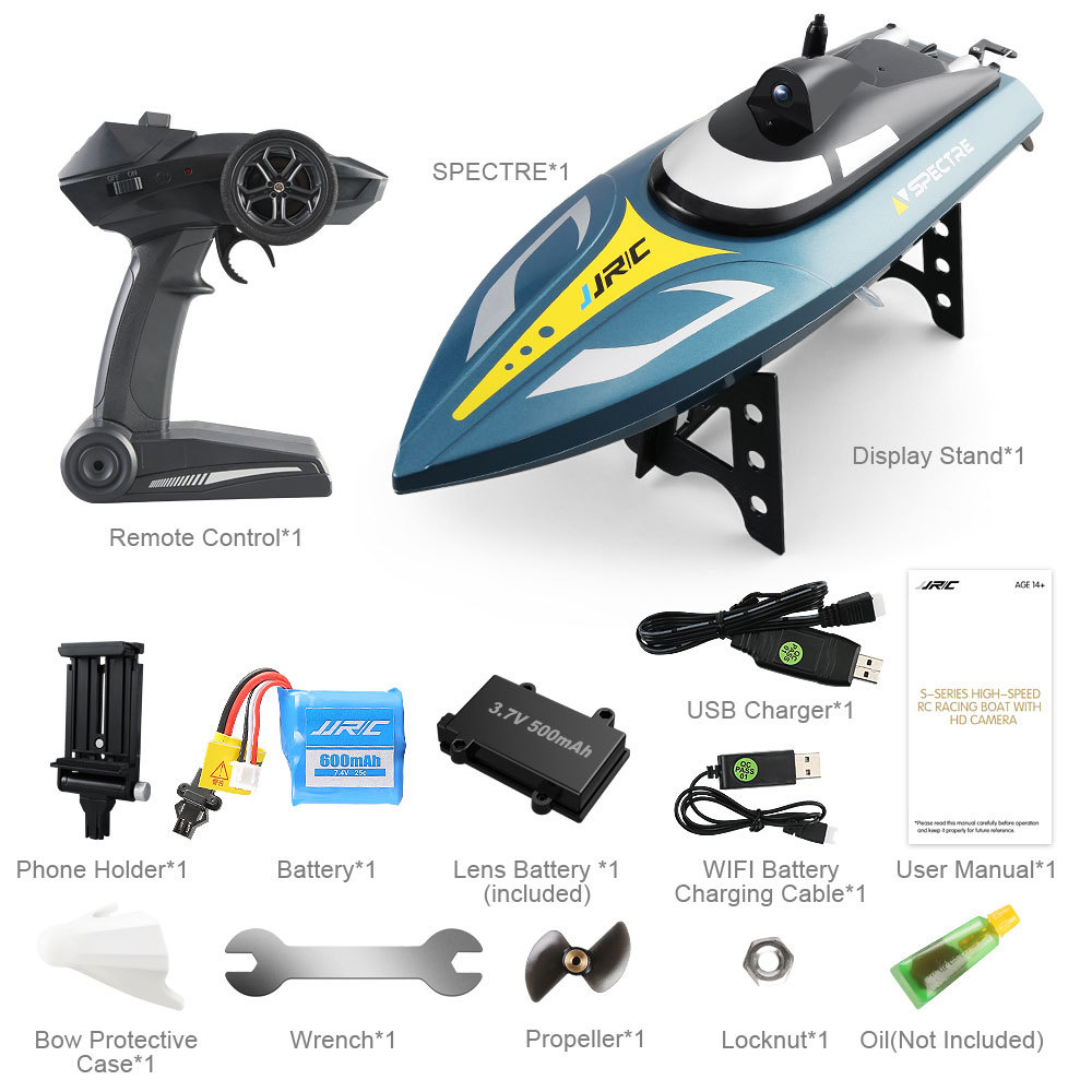 JJRC S4 SPECTRE Rc Boat with 720P HD Camera WIFI FPV Racing Boat