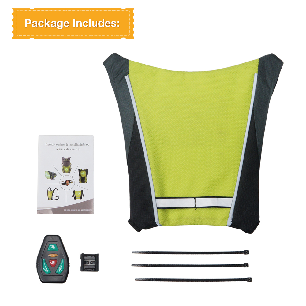 LED Turn Signal Bike Pack Accessory/Bicycle Backpack Widget