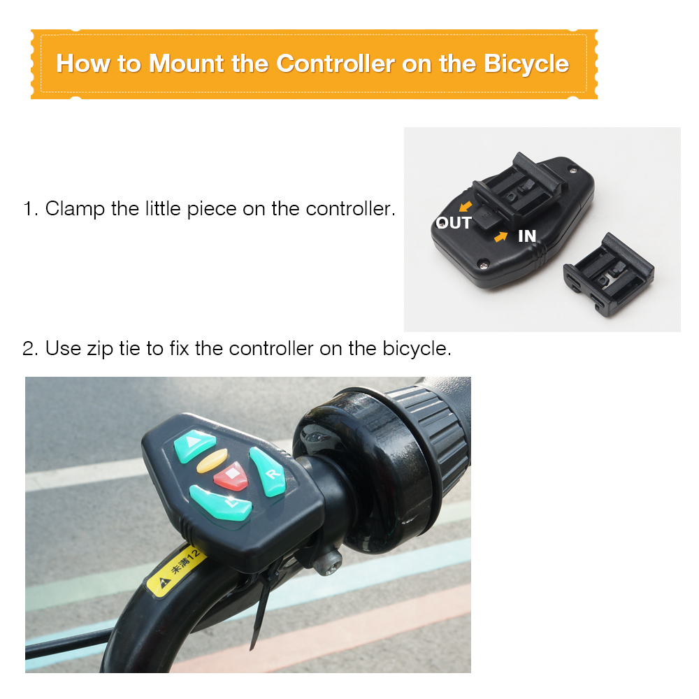 LED Turn Signal Bike Pack Accessory/Bicycle Backpack Widget