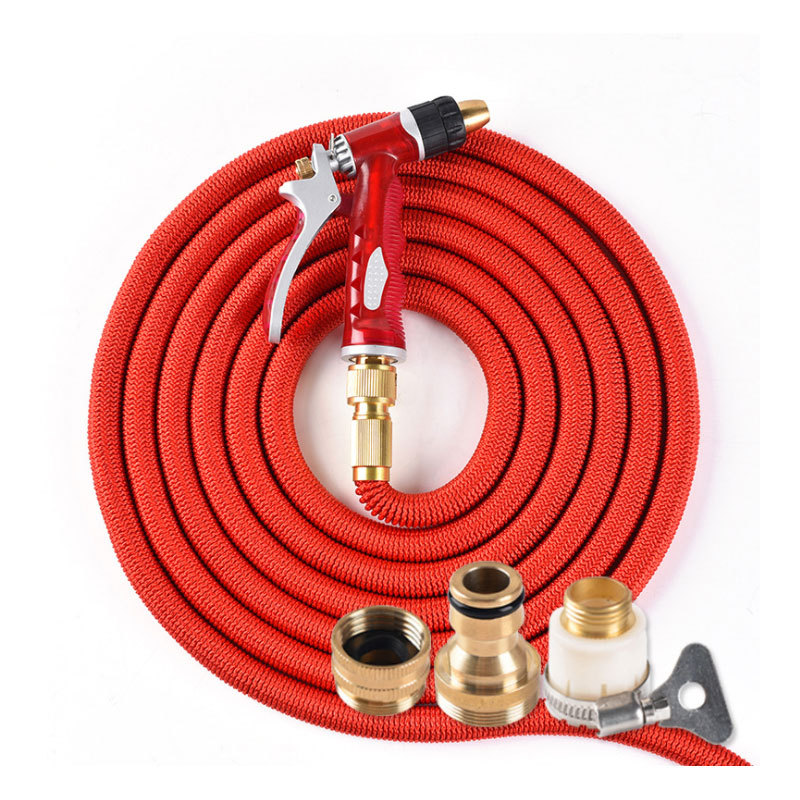 2018 New Garden Hose 25fe 50ft 75ft 100ft Water Hose Brass Connector with High Pressure Spray Nozzle