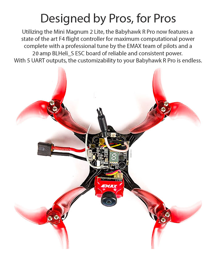 Babyhawk R Pro 120mm F4 Magnum 2-3S FPV Racing RC Drone(PNP Version)