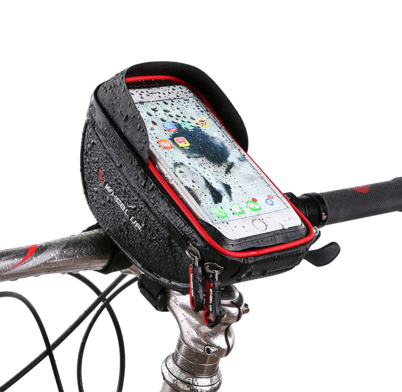 Waterproof Touch Screen Bicycle Handbar Front Phone Frame Bag Holder