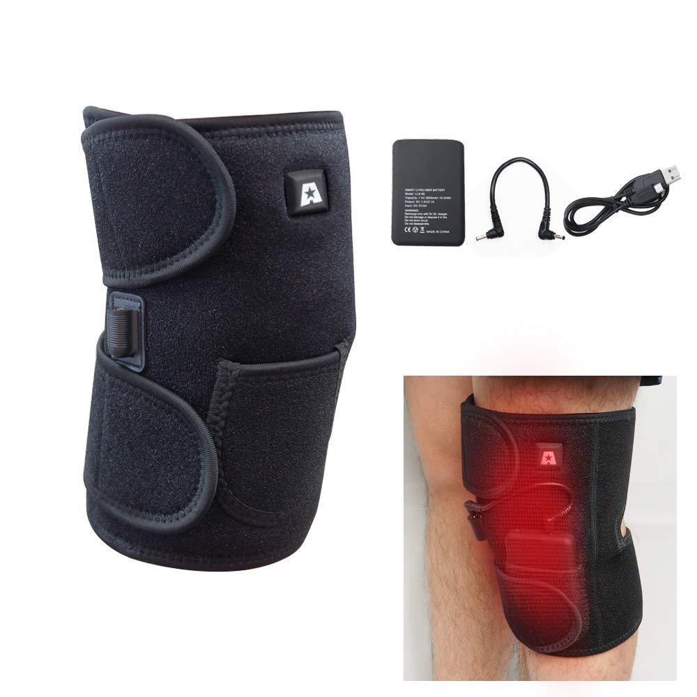 Electric Heated leg Brace Wrap with Rechargable 7.4V 2600Mah Battery