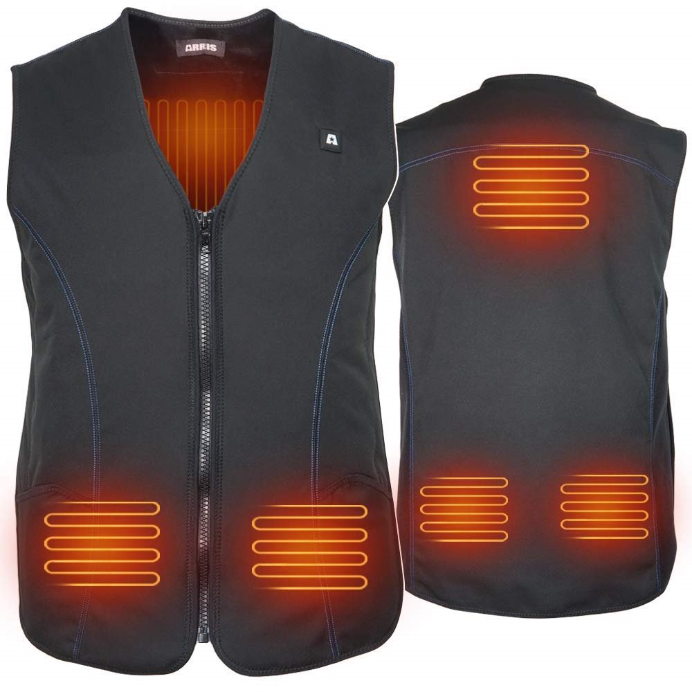 ARRIS Heated Vest Hook and Loop Size Adjustable Heated Clothing for