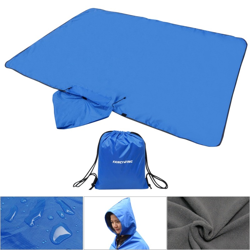 Fancywing Multifunctional Outdoor Fleece Blanket Waterproof Blanket for Picnic Camping Beach