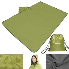 Fancywing Multifunctional Outdoor Fleece Blanket Waterproof Blanket for Picnic Camping Beach