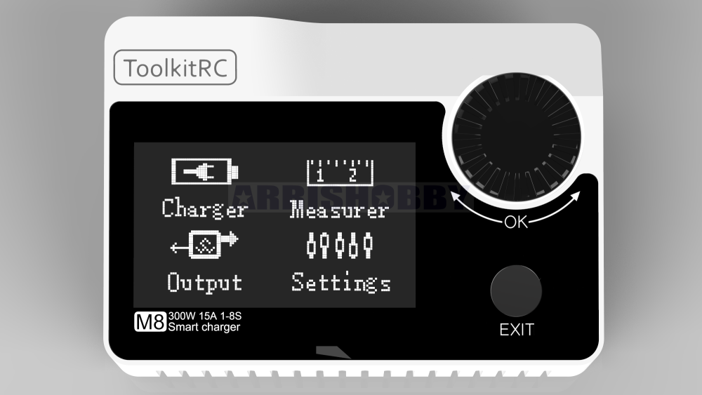 Toolkitrc 300w 15A M8 Battery Multifunction Charger Discharger for 1-8S Lipo LiHV Life Lion NiMh