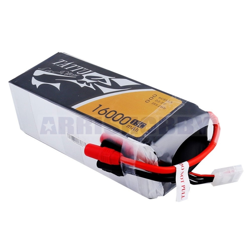 Tattu 16000mAh 15C 6S1P Lipo Battery Pack with AS150 +XT150 Plug