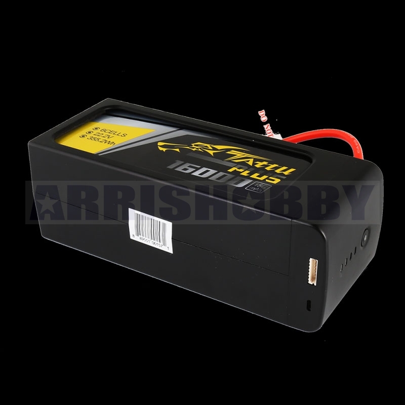 Tattu Plus 6S1P 22.2V 16000mAh 25C Lipo Smart Battery Pack with AS150+XT150 Plug