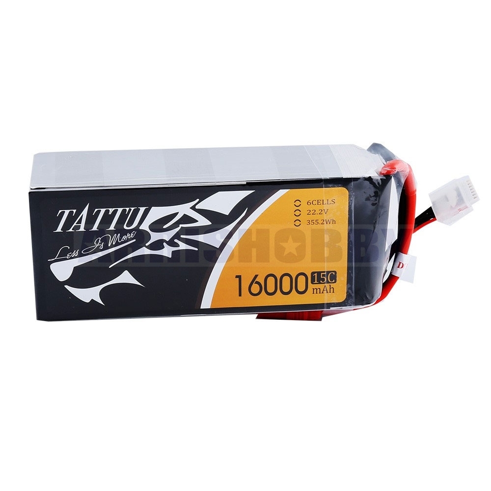 Tattu 16000mAh 15C 6S1P Lipo Battery Pack with AS150 +XT150 Plug