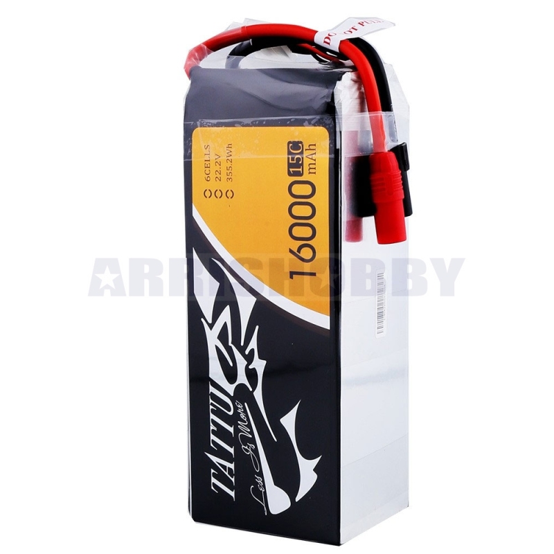 Tattu 16000mAh 15C 6S1P Lipo Battery Pack with AS150 +XT150 Plug