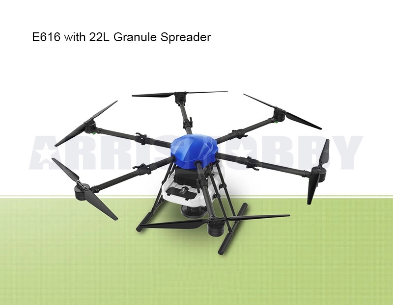 ARRIS E616S 6 Axis 16L UAV Agriculture Spraying Drone with 22L Seed Spreader