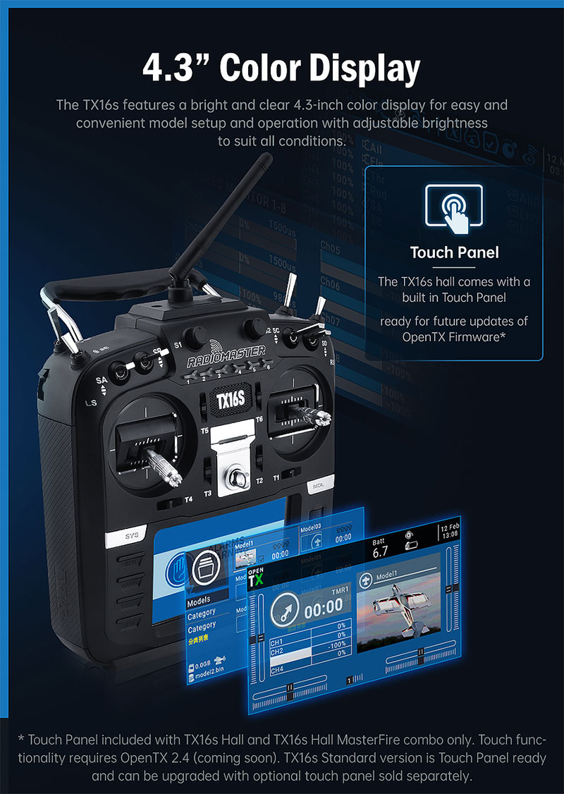 radiomaster tx16s hall sensor gimbal opentx radio