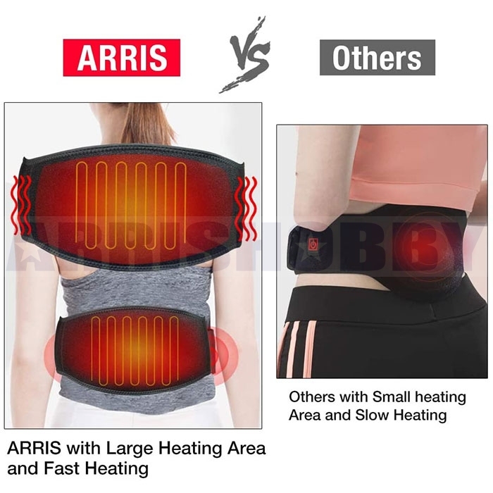 ARRIS Heating Pads for Back Pain Heating Waist Belt Wraps with 7.4V