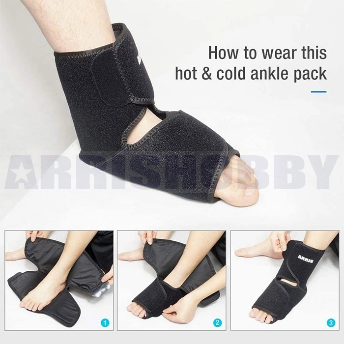 Ankle and Foot Ice Pack Therapy Wrap for Sprained Ankle, Achilles Tendon Injuries, Plantar Fasciitis, Bursitis &amp; Sore Feet