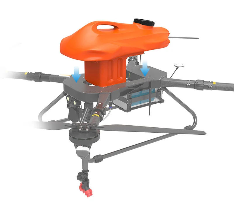F16 16L Agriculture Drone, front of F16 is equipped with 8w high-brightness LED, 120 degree wide