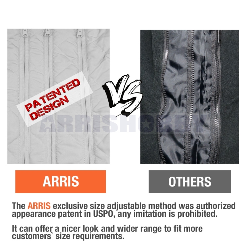 ARRIS Heated Vest for Women, Size Adjustable 7.4V Electric Warm Vest 8 Heating Panels with Battery Pack