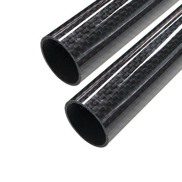 30mmx24mmx500mm 3K Roll Wrapped 100% Carbon Fiber 30mm Carbon Fiber Tube (2 PCS)