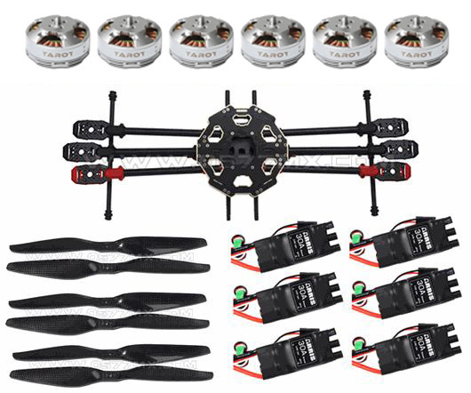 TAROT FY680 PRO Carbon Fiber Hexa-copter Super Combo (Not Assembled)