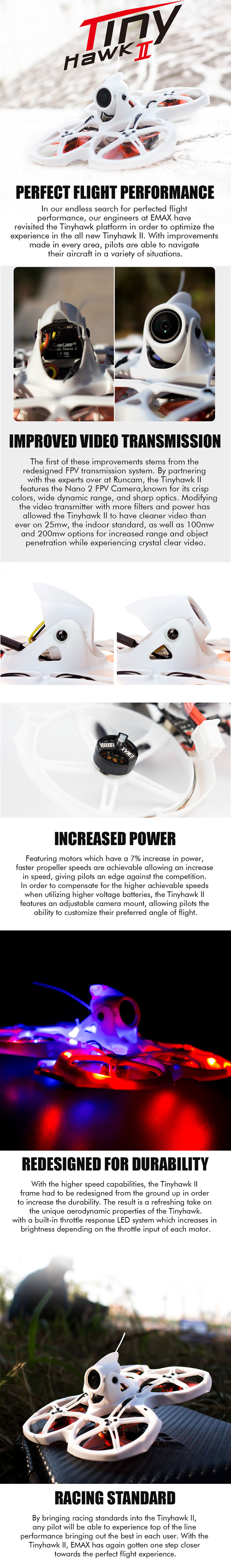 EMAX Tinyhawk II Indoor FPV Racing Drone (RTF) 0110001097-1 B&H