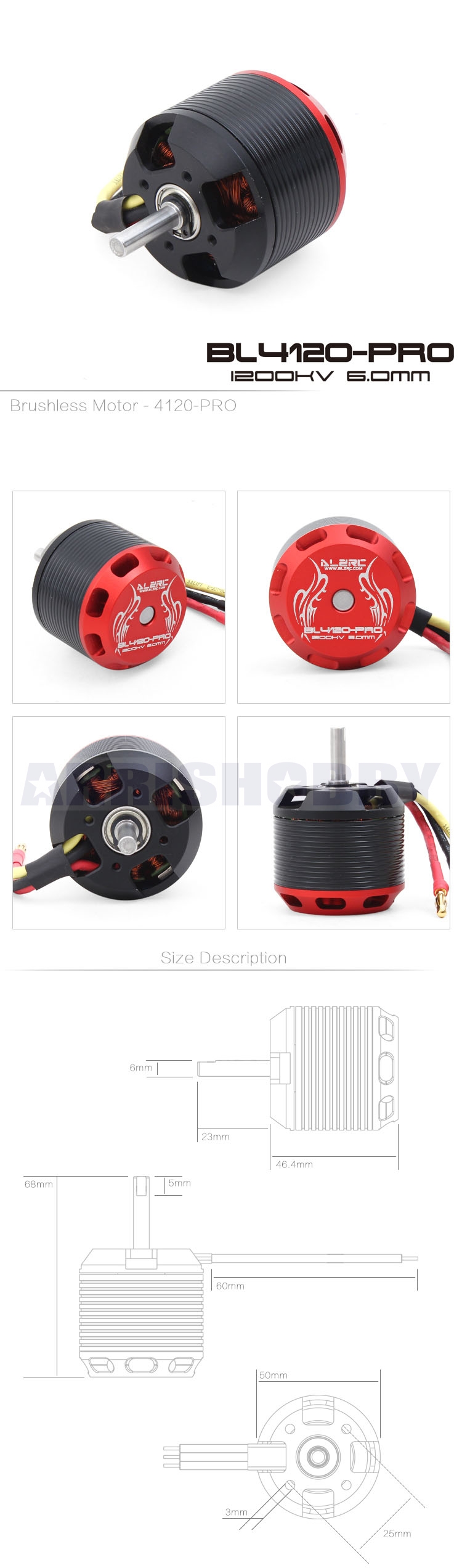 ALZRC 4120 PRO 1200KV Brushless Motor