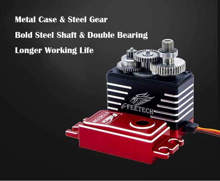 7.4V 25kg.cm 180 degree steel tooth iron core servo