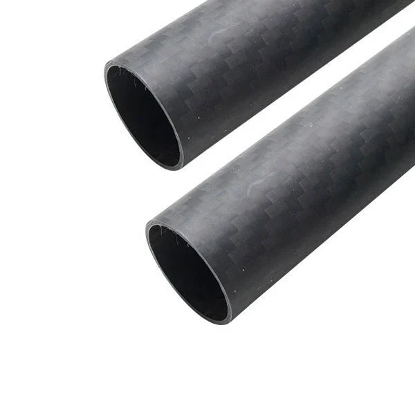 50mmx48mmx500mm 3K Roll Wrapped 100% Carbon Fiber 50mm Carbon Fiber Tube (2 PCS)