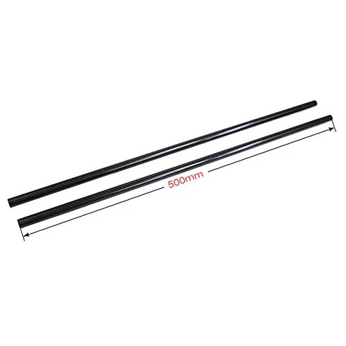 6mm Tube  6mm x 4mm x 500mm Carbon Fiber Tubes 3K Roll Wrapped 100% Pure for Quadcopter Multicopter (2PCS)