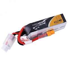 Tattu 450mAh 14.8V 75C 4S1P Lipo Battery Pack with XT30 Plug - Long Size for H Frame