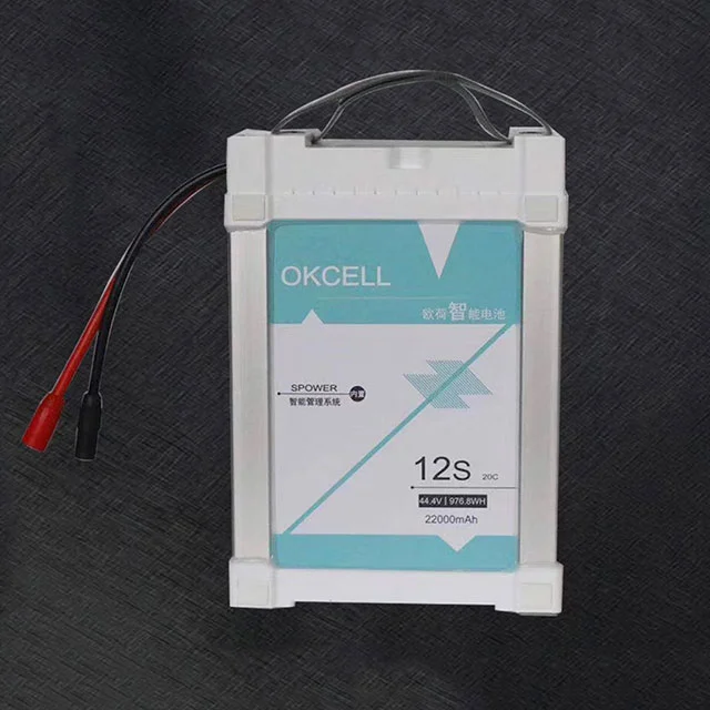 OKCELL 44.4V 12S 22000MAH 20C Intelligent Battery for Agriculture Drone UAV Drones