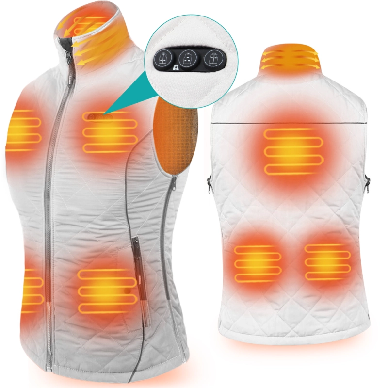 ARRIS Heated Vest for Women, Size Adjustable 7.4V Electric Warm Vest 8 Heating Panels with Battery Pack