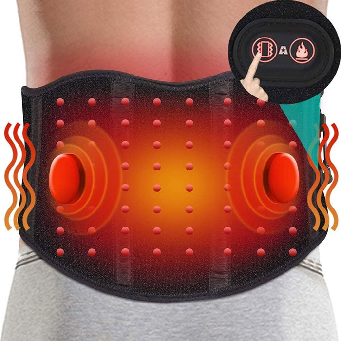 ARRIS Lower Back Heating Pad/Heating Waist Belt Wrap w/7.4V 7200Mah Rechargeable Battery Far Infrared Heat Therapy