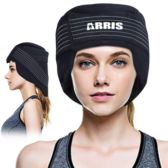 ARRIS Ice Cap Pain Relief Hat with Ice Pack for Headache and Migraine