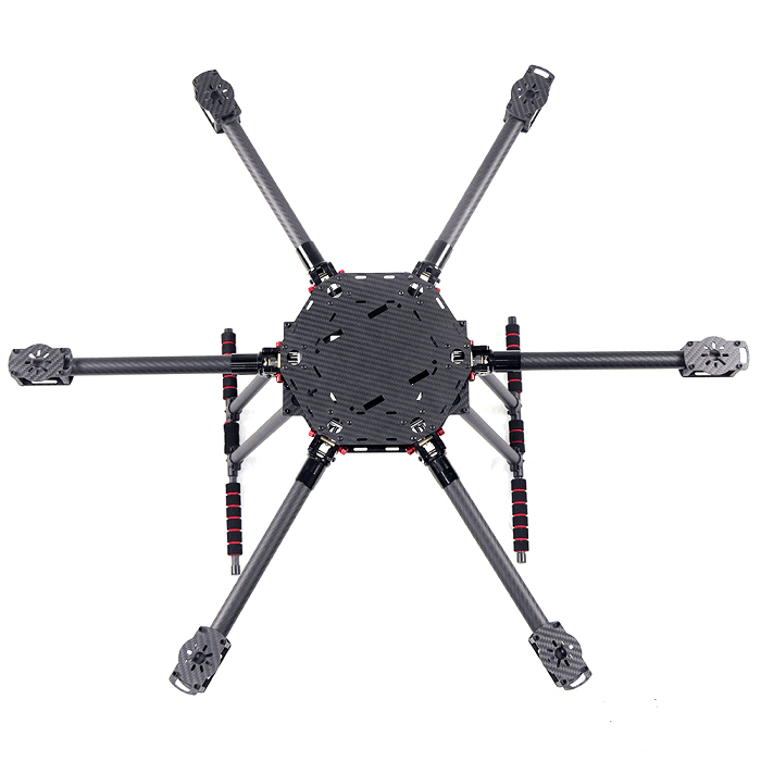 LJI ZD700 PRO 700MM 6 Axis Carbon Fiber Umbrella Folding Hexacopter Frame Kit with Landing Gear