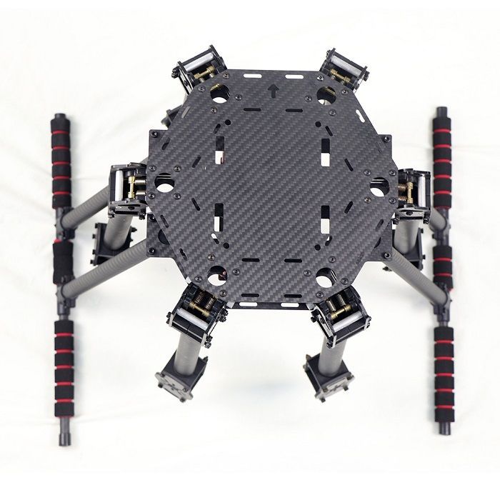 LJI ZD700 PRO 700MM 6 Axis Carbon Fiber Umbrella Folding Hexacopter Frame Kit with Landing Gear