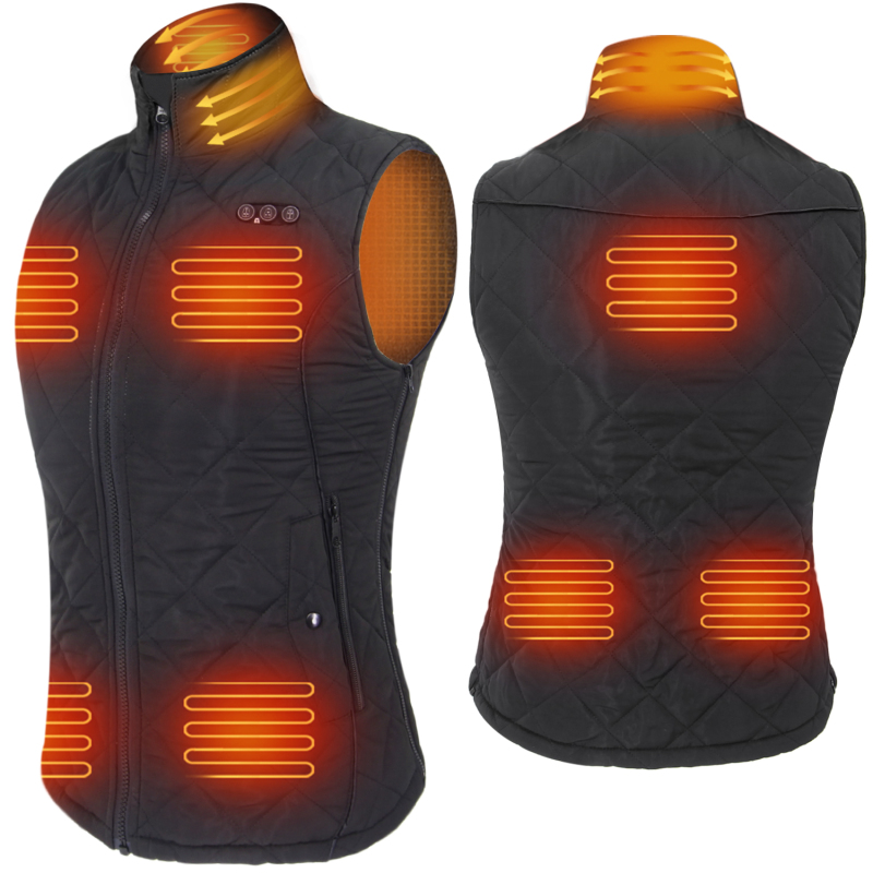 ARRIS Heated Vest for Women, Size Adjustable 7.4V Electric Warm Vest 8 Heating Panels with Battery Pack