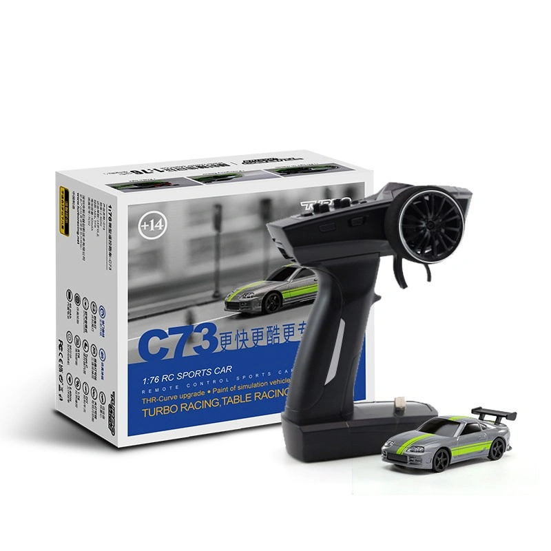 Turbo Racing R/c Turbo Racing C73 1:76 Scale 2.4G Sports Mini RC Racing Car RTR - Gray