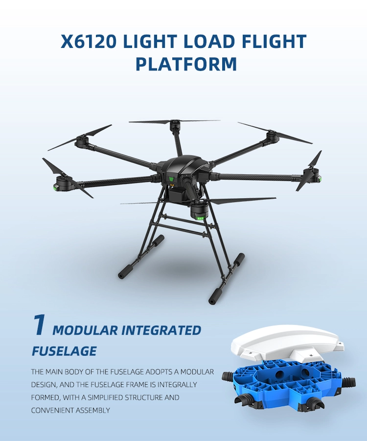 EFT X6120 Industrial Drone - 6 Axis 6KG Payload 30Minutes Light Weight Hexacopter for Training, Inspection,Searching