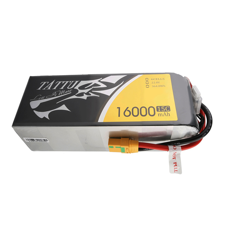 TATTU HV 16000mAh 15C 22.8V 6S1P High Voltage Lipo Battery Pack with XT90S for UAV Industrial Drone