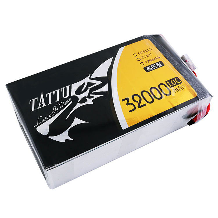 TATTU HV 32000mAh 10C 22.8V 6S1P High Voltage Lipo Battery Pack with XT90S for UAV Industrial Drone