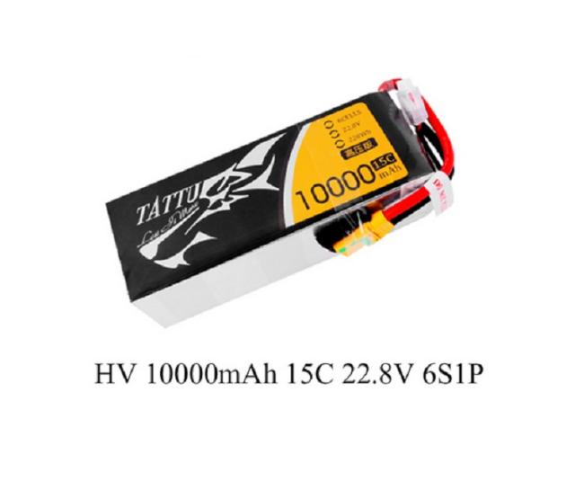 TATTU HV 10000mAh 15C 22.8V 6S1P High Voltage Lipo Battery Pack with XT90S for UAV Industrial Drone