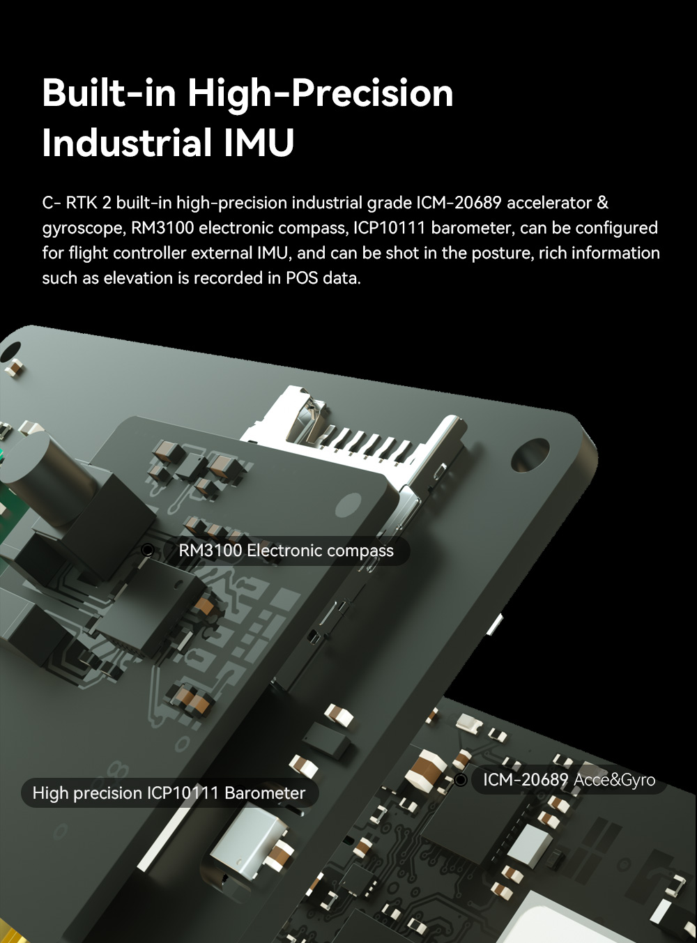 CUAV C-RTK 2 GNSS base station CAN Bus RTK PPK Module