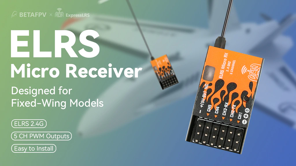 BETAFPV ELRS 2.4G Micro Receiver 5CH PWM Output