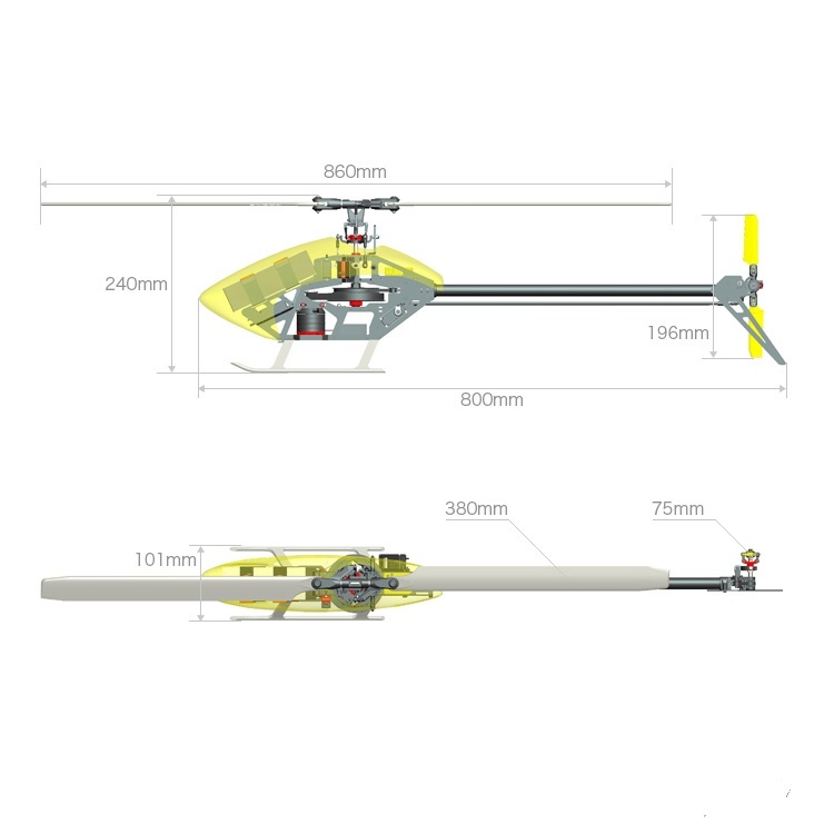 ALZRC Devil X380 6CH 3D FBL Helicopter KIT