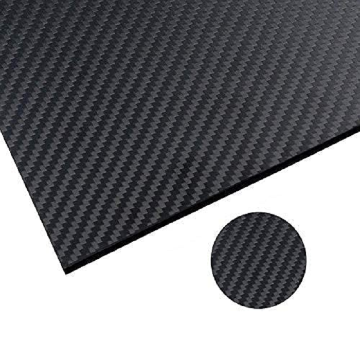 100X250X2.0MM100% 3K Plain Weave Carbon Fiber Sheet Laminate Plate Twill Weave Panel 2.0mm Thickness